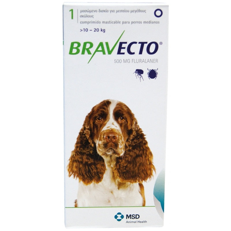 Bravecto DOG 1 compressed MSD 10 to 20 KG 500 MGR