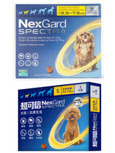 Load image into Gallery viewer, NexGard Spectra Oral Trentment For Dog Fleas &amp; Ticks &amp; Intestinal &amp; Worms &amp; Heartworms By MERIAL
