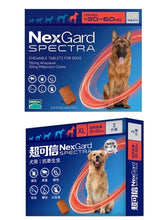 Load image into Gallery viewer, NexGard Spectra Oral Trentment For Dog Fleas &amp; Ticks &amp; Intestinal &amp; Worms &amp; Heartworms By MERIAL
