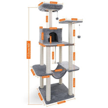 Load image into Gallery viewer, Domestic Delivery Cat&#39;s Tree Tower Pets Play Tree Scratching Tree arbre a chat  Climbing Jumping Toy Frame Pets rascador gato
