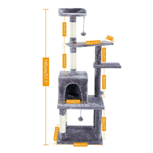 Domestic Delivery Cat's Tree Tower Pets Play Tree Scratching Tree arbre a chat  Climbing Jumping Toy Frame Pets rascador gato