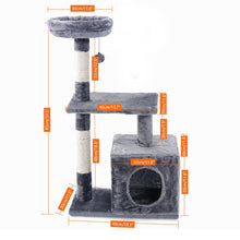 Load image into Gallery viewer, Domestic Delivery Cat&#39;s Tree Tower Pets Play Tree Scratching Tree arbre a chat  Climbing Jumping Toy Frame Pets rascador gato
