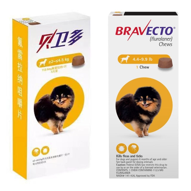 Bravecto Chews for Dogs Flea and Tick , Single 12-Week Dose
